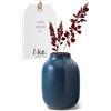 like. by Villeroy & Boch Lave Home vaso Shoulder, 15,5x15,5x22cm, blu tinta unita