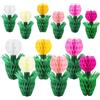 Henjunu 12 pezzi Tulipani a Nido d'ape, Artificiali in Carta,Decorazioni Primavera