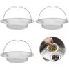 MQWDGJ Filtro di scarico in acciaio inox, 3 pezzi, filtro di scarico, lavello con maniglia, filtro anti-intasamento, per cucina e bagno (11 x 8 x 2 cm)