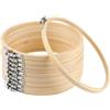 JSMTKJ 10 Pezzi Telaio da Ricamo, 20 cm Cerchi da Ricamo Rotondi, Regolabile Telai in Legno bambù Ricamo Cucito per Cucito a Mano Decorazione e Progetti Fai da Te