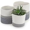 COM-FOUR® 3 pezzi set di cestini da, cestino decorativo in tessuto