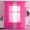 Duories Set di 2 tende trasparenti Duories, tende semi-trasparenti per soggiorno, moderna tenda in voile con occhielli, tenda decorativa per finestre, camera da letto, porta del balcone, 140x180cm, motivo a
