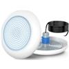 OSREE Luci LED Piscina con Filettatura 1 1/2, 18W Lampade Piscina Bianco 6000K Non Dimmerabile, 1800lm, Ø242mm, 12V AC/DC Riempito di Resina Faro per Bocchetta Piscinas Interrate e Cemento