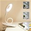 Songlypian 40CM Lampada da Scrivania con Pinza, 20LEDs Lampada da Lettura con Caricatore USB, 3 livelli di luminosità, 360° Flessibile Dimmerabile Cura degli Occhi Lampada per la Lettura e il Lavoro