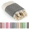 Stark und Weich LUCIDUS 100x180 Telo Mare, Telo Hammam, Telo Sauna, Telo Bagno, Coperta da Picnic,%100 Cotone, Donna e Uomo, Extra Leggero (Diamante nero opaco), LUCID001
