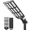 JAYNLT Y-12000W Lampione Solare da Esterno, Faro led Esterno con Sensore di Movimento e Telecomando, 3000K/4000K/6500K Lampioni Stradale Solare IP67 per Cortili, Garage, Fattorie