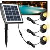Jadeshay Luce Piscina Pannello Solare Policristallino 6V/2W Laghetto da Giardino Esterno con 1W 3 Lampade Faretto Paesaggistico Impermeabile per Laghetto da Giardino