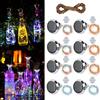 HIULLEN 8 luci solari per bottiglie di vino, 20 LED, 2 m, luci solari a LED per bottiglie di vino, per fai da te, feste, giardino, decorazioni per matrimoni (3 colori)