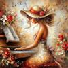 AIRDEA Donna elegante Diamond Painting, Rose da sogno Diamond Painting Kit Completo, Diamantini Crystal Art Hobby Creativi Adulti Decorazione per Casa 30x30 cm
