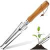 badaren Sarchiatrice Manuale, Sarchiatore Manuale Inox Manico in Legno con Misurazioni, Estrattore Manuale Erbacce, Sarchiatore per Diserbo, Trapianto, Scavo, Potatura, Taglio (ZM)