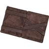 CONTACTS Magic Wallet Boy Slim, portafoglio da uomo con patta in vera pelle, porta carte d'identità con blocco RFID, tasca frontale (marrone scuro-6 porta carte)