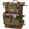 DRAKENSBERG Rolltop - Zaino Adam in tela cerata con pelle, impermeabile - perfezione artigianale fino a 30 l