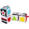 Fisher-Price Soffici Cubi Gira e Impara, Giocattolo per Apprendimento Sensoriale dei Bambini dai 3 Mesi, GFC37