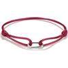 Thomas Sabo Bracciale in Tessuto Rosso Connect Argento Sterling 925 C1210-001-50-L24V