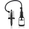 LxPxP Plug anale gonfiabile con pompa a vuoto - set in silicone spiralato con stimolatore clitorideo e vaginale - dilatatore anale per giochi SM e fetish - nero elegante