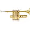 Classic Cantabile Brass PT-196 Tromba Piccola in Sib - Forma Lunga - Alesaggio: 11,7 mm - Campana: 100 mm - Ottone, verniciato - Inclusi bocchino e custodia