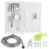 Kuuleyn Box Doccia per Camper ， 267 x 157 x 107mm Kit Box Doccia Esterno in ABS Interruttore Caldo Freddo con 2 Chiavi Kit per Barca Marina Camper Caravan Bianco