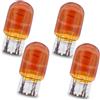 Ruiandsion T20 12V W21/5W Lampadina Alogena per Luce di Freno Posteriore, Giallo Ambra Vetro Trasparente Lampadina Alogena per Luce di Segnalazione, Lampada Indicatore di Direzione, 4PCS