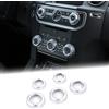 DIYUCAR 5pcs ABS Matt Silver Volume e Aria Condizionata Manopole Trim Per Discovery 4 LR4 Accessori Auto
