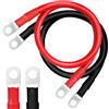 Leiortufa 2 pezzi Cavi batteria 100cm 2 AWG 35mm², 12V Cavo batteria auto Cavo inverter batteria Cavo prolunga batteria SC35-10 per moto Batteria solare auto Cavo di massa auto ecc (100CM)