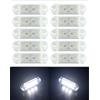 Formplas 10 x LED Luci di Posizione Laterali Indicatore Ingombro Bianco Camion Rimorchio Furgoni 12v 24v