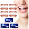 Laralily 4 Paia Faccette per Denti, Faccette Dentali Professionali, Dentiera Provvisoria, Dentiera Finta Naturale, Faccette Dentali Universali, Adatto per Uomini e Donne, con Strisce Sbiancanti