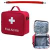 XINGSUI 1 Pezzi Kit di Pronto Soccorso, Vuoto Borsa per Medicine Multifunzionale, Mini Kit di Primo Soccorso Portatile, borsa di emergenza, per Casa, Ufficio, Campeggio e All'aperto (Rosso,24x21x11cm)