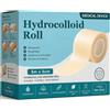 GALAXY BEAUTY Rotolo di medicazione idrocolloide 5 cm x 5 m - Nastro adesivo impermeabile da tagliare - Patch di benda flessibile e delicata sulla pelle per fiale, acne, ferite minori - Adesivo e senza lattice
