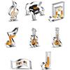 Belons - Set di 8 formine musicali per biscotti, fondente, pasticceria, glassa, decorazione per torte, in acciaio inox