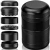 Viberium Grinder Metallo 60 mm- Grinder Belli Tritino, Grinders Kit Original, Accessori per Erbe, Herb Crusher Professionale, Macinino, 4 Pezzi, Nero