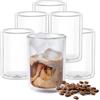 Wilmax England Wilmax - Bicchieri termici - 100 ml - Set di 6 - Bicchieri a doppia parete per acqua, tè, caffè, cocktail - Bicchieri da tè e bicchieri da caffè - per bevande calde e fredde, per acqua