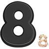 YXHZVON Stampo Torta Numero 8, Stampi con Forme Particolari in Silicone, Grande Stampo per 3D Torta, Stampi Numeri Grandi per Compleanno Matrimonio Feste(Nero)