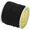 Cheriswelry Cordoncino in nylon nero da 0,8 mm per la creazione di gioielli, 91,4 m