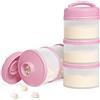 Termichy Porzionatore per Latte in Polvere, impilabile portatile contenitore di latte in polvere per neonati, 2 pezzi (baby rosa)