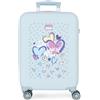 Movom Best Wishes Valigia da Cabina Blu 38x55x20 cm Rigido 2 kg Lucchetto a Combinazione Laterale ABS 2 kg 35L Bagaglio a Mano