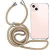MyGadget Cover per iPhone 14 Plus - Custodia con Corda - Case con Cordino Trasparente Antiurto con Laccio | Tracolla - Practical Stylish - Colorato
