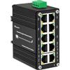 Hereta Switch industriale temprato Gigabit 10 porte Ethernet PoE+, 8 porte 10/100/1000T 802.3at PoE Fino a 240 watt PoE Budget 2 porte 10/100/1000T Switch Ethernet compatto