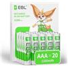 EBL AAA Batteria 1100 mAh 1200 Cicli di Ricarica Micro AAA NI-MH Batterie Ricaricabili 20 pezzi