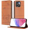 XINYEXIN Custodia per Oppo Reno 14F 5G 4G / Reno 14 FS 5G 4G, Cover a Libro in Pelle PU con Blocco RFID, Slot per Carte, Supporto, Protezione Completa Antiurto - Marrone