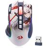 Redragon M612AK PRO Mouse Gaming RGB Anime Ottico Wired/Wireless 8000 DPI con 9 Pulsanti Programmabili e 7 Modalità Retroilluminate BT e Wireless 2.4G Software per Keybinds DIY e Pulsante Fuoco Rapido