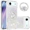 IMEIKONST Custodia per iPhone 17 Air con Anello Kickstand, Brillantini Glitter Colore Sabbie Mobili per Ragazze Donne Silicone Bumper Case Custodie per iPhone 17 Air. Colorful YBZ