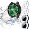 Diruite 4+4 Pezzi Cover per Samsung Galaxy Watch 6 Classic 47mm Pellicola Protettiva,PC Custodia*4 & Trasparente Vetro Temperato Pellicola*2 + Privacy Vetro*2 per Galaxy Watch 6 Classic 47mm