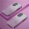 PAIX Custodia Telefono Trasparente Compatibile con Honor 200 Pro 5G Cover Cornice Elettroplaccata Gradiente Glitter Protettiva Sottile TPU