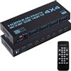 XYKJOBC Selettore matriciale 4X4,Matrice 4K HDMI 4 ingressi 4 uscite Matrice HdMI 2.0 Porte 4x4 Supporta 4K @ 60Hz 4K Dolby Vision HDR HDCP 2.2 Supporto del telecomando