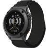 GIOPUEY 24mm Cinturini Compatibile con COROS Nomad, Cinturino in Morbido Nylon Intrecciato [Unisex] - Black