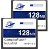 THREE COLOUR DOGFISH Dogfish Compact Flash Scheda di Memoria 128MB 2PACK, Industriale CF Card Tipo I per Attrezzature Industriali, Macchine CNC, Sistemi Embedded e Vecchie Fotocamere