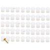 Lsgoodcare 50 pacchetti Bianchi in gomma siliconica Sostituzione Fungo EarTips Auricolari Compatibili con Motorola Kenwood Baofeng HYT Midland Radio Sorveglianza Tubo Acustico Auricolari