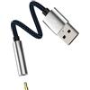 Kefiany Adattatore USB su cuffie AUX, cavo audio jack per iPhone, Android, PC, cellulare, 3,5 mm, microfono, jack per auto, DAC Sound Cable USB-A, connettore per Apple iPad Mini Car Musica per cuffie 3,5 USB