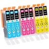 Yowell 581XXL CLI-581XXL Multipack Cartucce per Canon 581 CLI-581 Cartucce per PIXMA TR7550 TR8500 TR8550 TS705 TS705a TS6250 TS6300 TS6350a (3X 581 Ciano,3X 581 Magenta, 3X 581 Giallo)