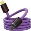 YuanYong Cavo di alimentazione audio Hi-Fi, 12 AWG 7 N OCC Figure 8, alimentatore di rete AC, spina placcata oro 24 K, presa IEC320 C7, 125 V/15 A per altoparlante, distributore, subwoofer, home